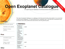 Tablet Screenshot of openexoplanetcatalogue.com